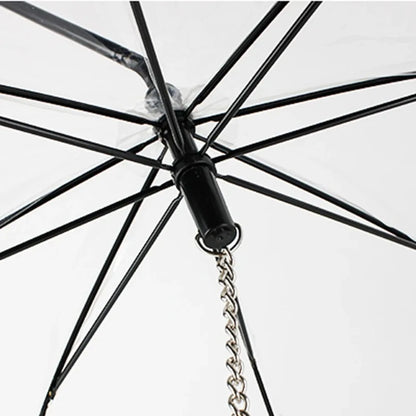 Transparent Dog Rain Umbrella – Detachable & Adjustable Pet Leash for Small Dogs