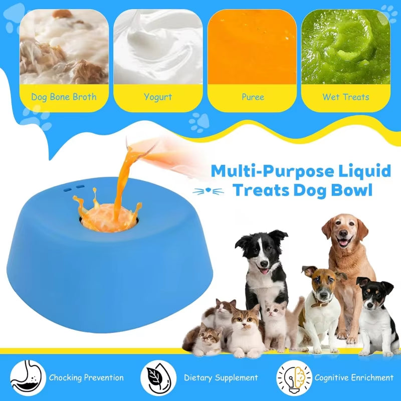 Slow Feeder Dog Bowl – Non-Slip Lick Mat for Treats, Bone Broth, Yogurt & Ice Cream