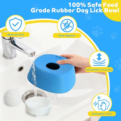 Slow Feeder Dog Bowl – Non-Slip Lick Mat for Treats, Bone Broth, Yogurt & Ice Cream