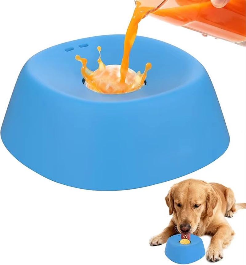 Slow Feeder Dog Bowl – Non-Slip Lick Mat for Treats, Bone Broth, Yogurt & Ice Cream