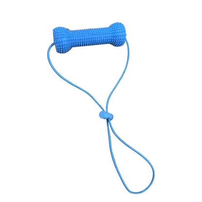 1/2/4PCS Pet Dental Care Chew Toy Silicone Dog Toothbrush Stick with Fixed Lanyard Interactive Tugging Toy for Dog Teeth Clean