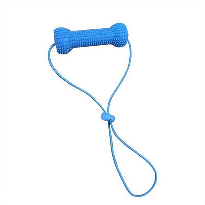 1/2/4PCS Pet Dental Care Chew Toy Silicone Dog Toothbrush Stick with Fixed Lanyard Interactive Tugging Toy for Dog Teeth Clean