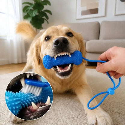 1/2/4PCS Pet Dental Care Chew Toy Silicone Dog Toothbrush Stick with Fixed Lanyard Interactive Tugging Toy for Dog Teeth Clean